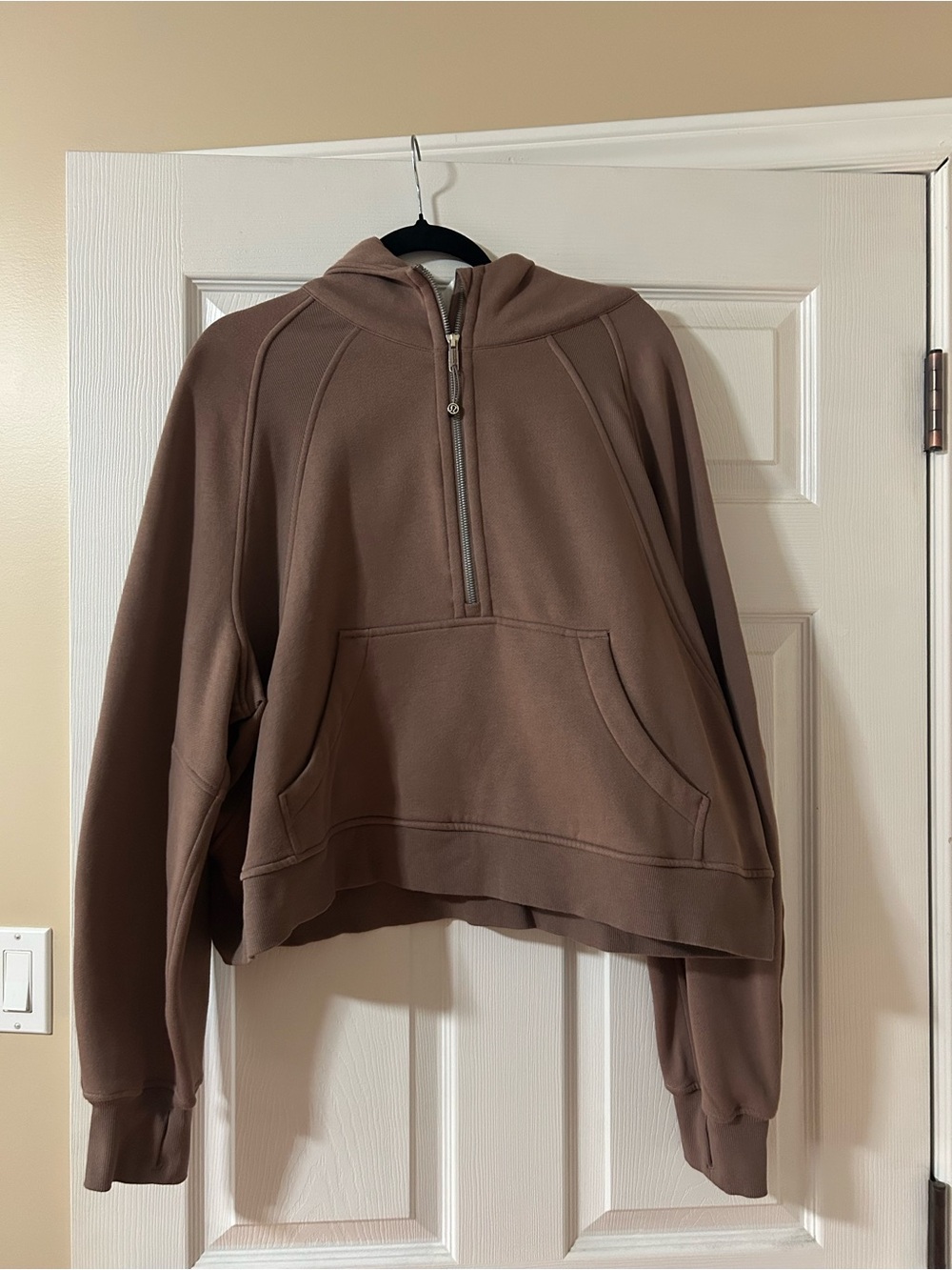 lululemon athletica Women's Brown Half-Zip Hoodie